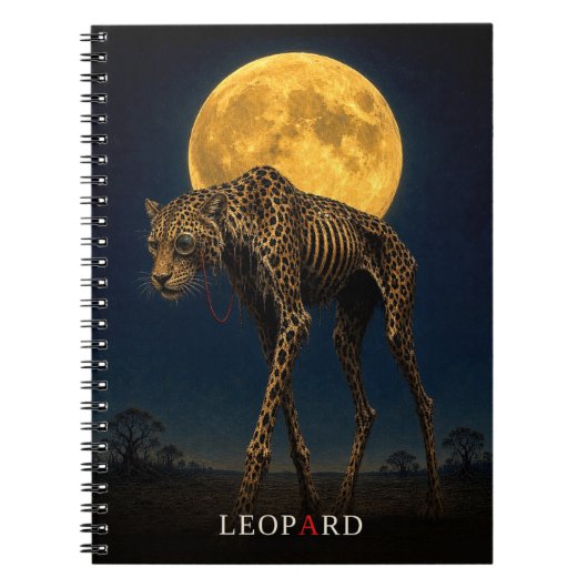 Leopard Monokel gothischer Surrealismus Notizblock (Vorderseite)