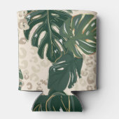 Leopard Monstera: Jungle Print Vintag. Dosenkühler (Rückseite)