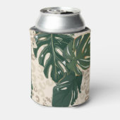 Leopard Monstera: Jungle Print Vintag. Dosenkühler (Kanne Rückseite)