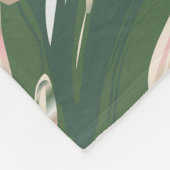 Leopard Monstera: Jungle Print Vintag. Fleecedecke (Ecke)