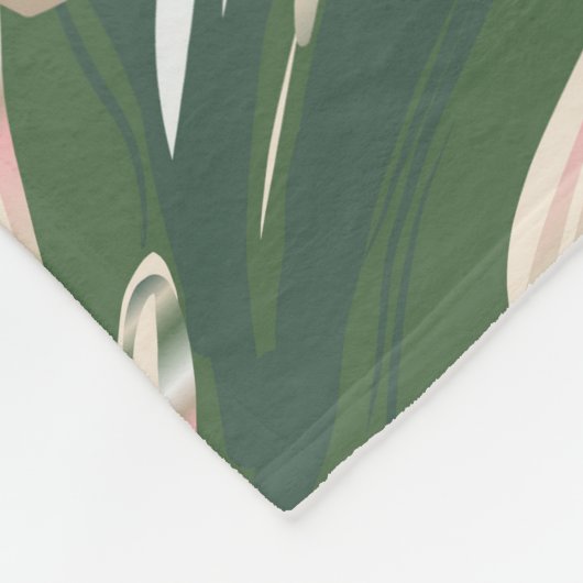 Leopard Monstera: Jungle Print Vintag. Fleecedecke (Ecke)