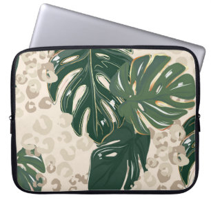 Leopard Monstera: Jungle Print Vintag. Laptopschutzhülle