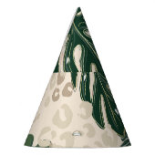 Leopard Monstera: Jungle Print Vintag. Partyhütchen (Links)