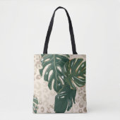 Leopard Monstera: Jungle Print Vintag. Tasche (Vorderseite)