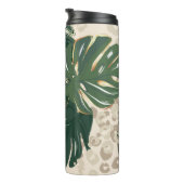 Leopard Monstera: Jungle Print Vintag. Thermosbecher (Nach rechts gedreht)