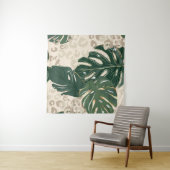 Leopard Monstera: Jungle Print Vintag. Wandteppich (Beispiel (Horizontal))