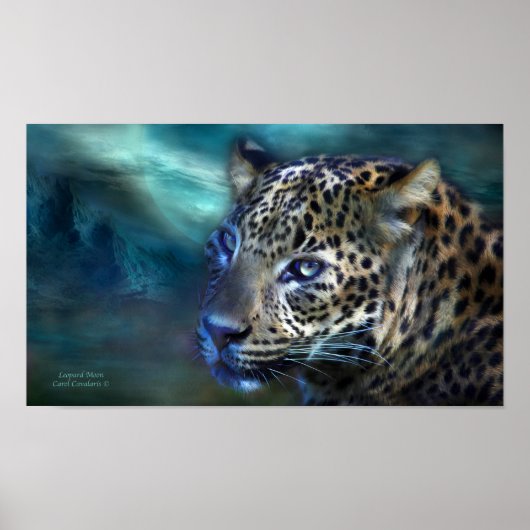Leopard Moon Art Poster/Print Poster (Vorne)