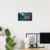 Leopard Moon Art Poster/Print Poster (Heimbüro)