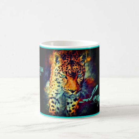 Leopard [Morphing-Tasse] Verwandlungstasse (Mittel)
