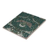 Leopard Moth und Honeysuckle Botanisch Vintag Fliese (Seite)