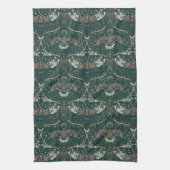 Leopard Moth und Honeysuckle Botanisch Vintag Geschirrtuch (Vertikal)