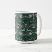 Leopard Moth und Honeysuckle Botanisch Vintag Kaffeetasse (VorderseiteRechts)