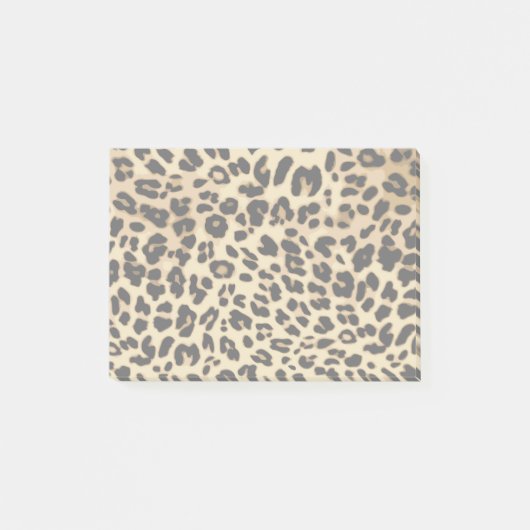Leopard-Muster Animal Print Black/Gold Post-it Klebezettel (Vorderseite)