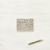 Leopard-Muster Animal Print Black/Gold Post-it Klebezettel (Auf Schreibtisch)
