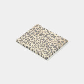 Leopard-Muster Animal Print Black/Gold Post-it Klebezettel (angewinkelt)