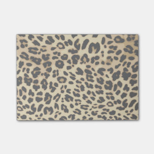 Leopard-Muster Animal Print Black/Gold Post-it Klebezettel