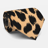 Leopard Muster Animal Print Neck Tie Krawatte (Gerollt)