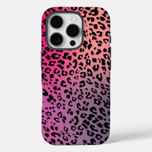 Leopard-Muster auf farbenfrohen Hintergrund Case-Mate iPhone Hülle (Rückseite)