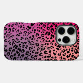 Leopard-Muster auf farbenfrohen Hintergrund Case-Mate iPhone Hülle (Rückseite (Horizontal))