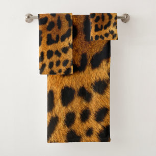 Leopard Muster Badhandtuch Set