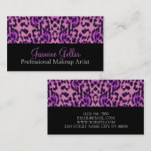 Leopard Muster Beruflich Makeup Artist Visitenkarte (Vorne/Hinten)