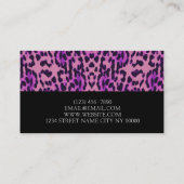 Leopard Muster Beruflich Makeup Artist Visitenkarte (Rückseite)
