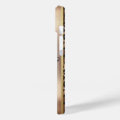 Leopard Muster Black Bronze Monogram Case-Mate iPhone Hülle (Rückseite / Links)