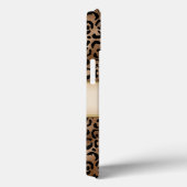 Leopard Muster Black Bronze Monogram Case-Mate iPhone Hülle (Rückseite / Rechts)