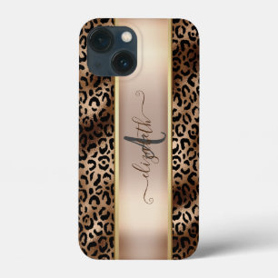 Leopard Muster Black Bronze Monogram Case-Mate iPhone Hülle