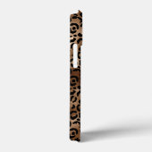 Leopard Muster Black Bronze Monogram Case-Mate iPhone Hülle (Rückseite / Rechts)