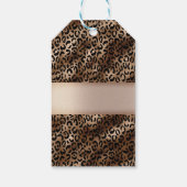 Leopard Muster Black Bronze Monogram Geschenkanhänger (Rückseite)