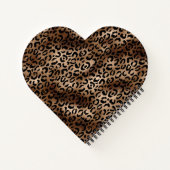 Leopard Muster Black Bronze Monogram Notizblock (Rückseite)