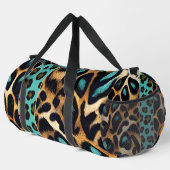 LEOPARD Muster - Doppeltasche Duffle Bag (Rechte Ecke)