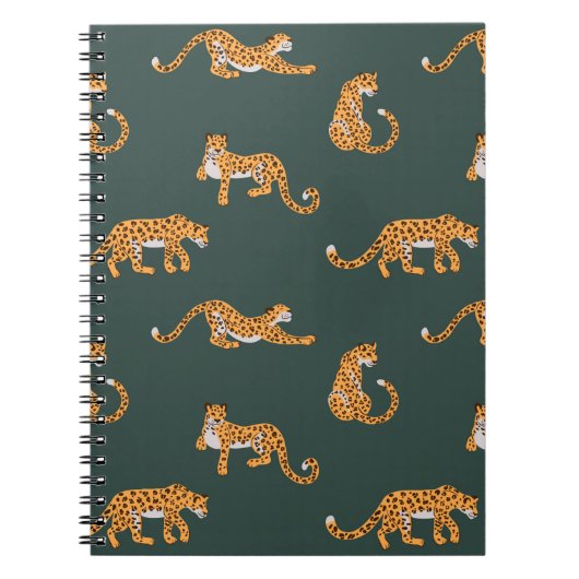 Leopard Muster flache Farbe nahtlose Design-Bild Notizblock (Vorderseite)