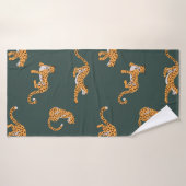 Leopard Muster flache Farbe nahtlose Design-Illust Badehandtuch (Badehandtuch)