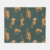 Leopard Muster flache Farbe nahtlose Design-Illust Fleecedecke (Vorderseite (Horizontal))