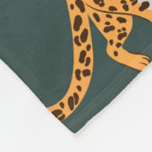 Leopard Muster flache Farbe nahtlose Design-Illust Fleecedecke (Ecke)