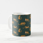 Leopard Muster flache Farbe nahtlose Design-Illust Kaffeetasse (Vorderseite Links)