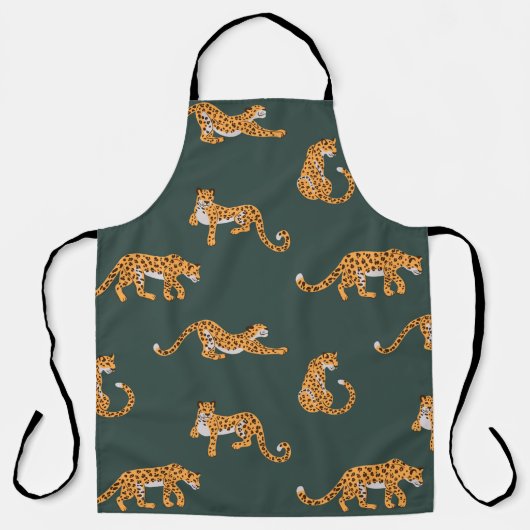 Leopard Muster flache Farbe nahtlose Design-Illust Schürze (Vorderseite)
