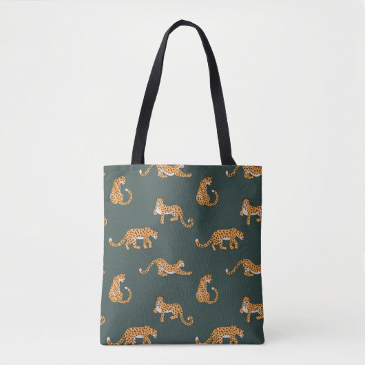 Leopard Muster flache Farbe nahtlose Design-Illust Tasche (Vorderseite)