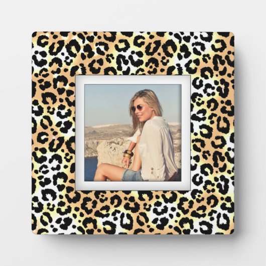 Leopard Muster Frameless Foto Easel Back Fotoplatte (Vorderseite)