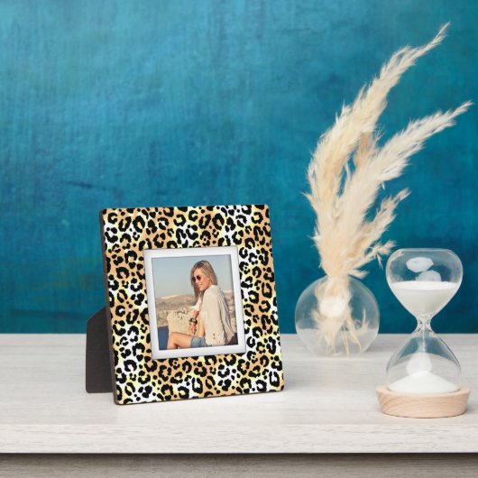 Leopard Muster Frameless Foto Easel Back Fotoplatte (InSitu)