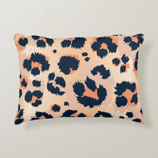 Leopard Muster: Funny Seamless Design Dekokissen (Vorderseite)