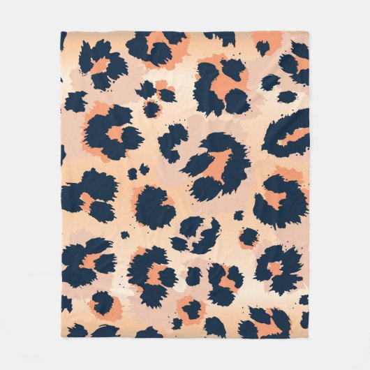 Leopard Muster: Funny Seamless Design Fleecedecke (Vorderseite)