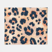 Leopard Muster: Funny Seamless Design Fleecedecke (Vorderseite (Horizontal))