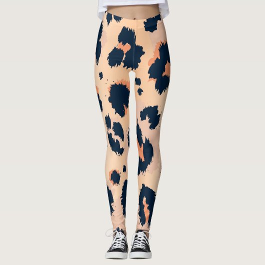 Leopard Muster: Funny Seamless Design Leggings (Vorderseite)