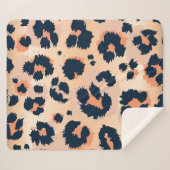 Leopard Muster: Funny Seamless Design Sherpadecke (Vorderseite (Horizontal))