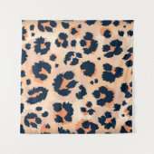 Leopard Muster: Funny Seamless Design Wandteppich (Vorderseite (Horizontal))