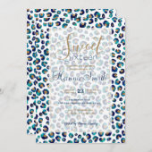 Leopard-Muster für Blue Gold Glitzer (Vorne/Hinten)