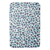 Leopard-Muster für Blue Gold Glitzer Badematte (Vorderseite Vertikal)